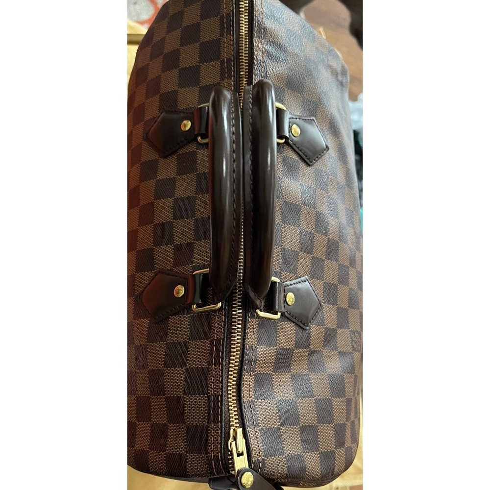 👛  AUTHENTIC LOUIS VUITTON DAMIER EBENE SPEEDY 30 - Picture 12 of 17